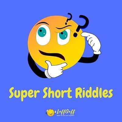 Featured image for a page of super short riddles.