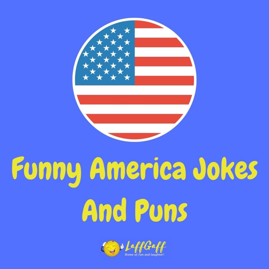 Featured image for a page of funny America jokes and puns.
