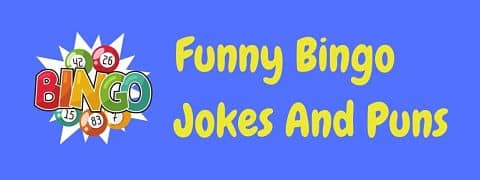 Header image for a page of funny bingo jokes and puns.