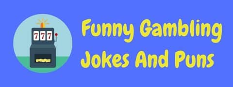 Header image for a page of funny gambling jokes and puns.