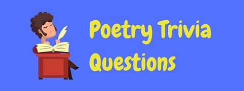 Header image for a page of poetry trivia questions and answers.