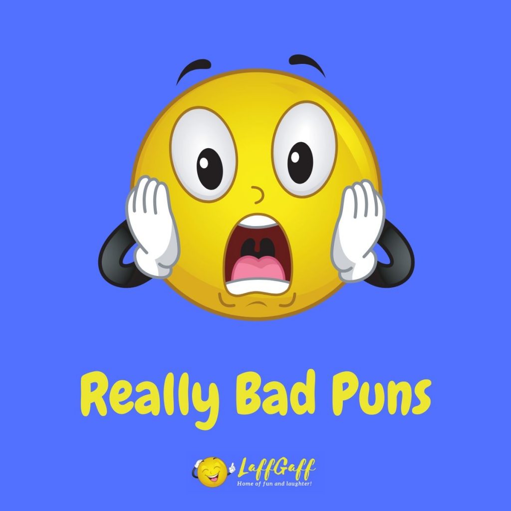 Featured image for a page of really bad puns you just have to laugh at!