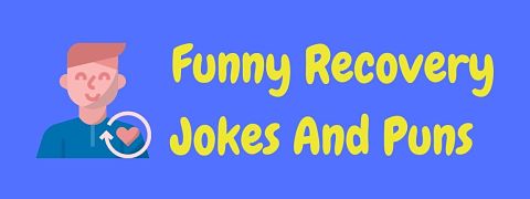 Header image for a page of funny recovery jokes and puns.