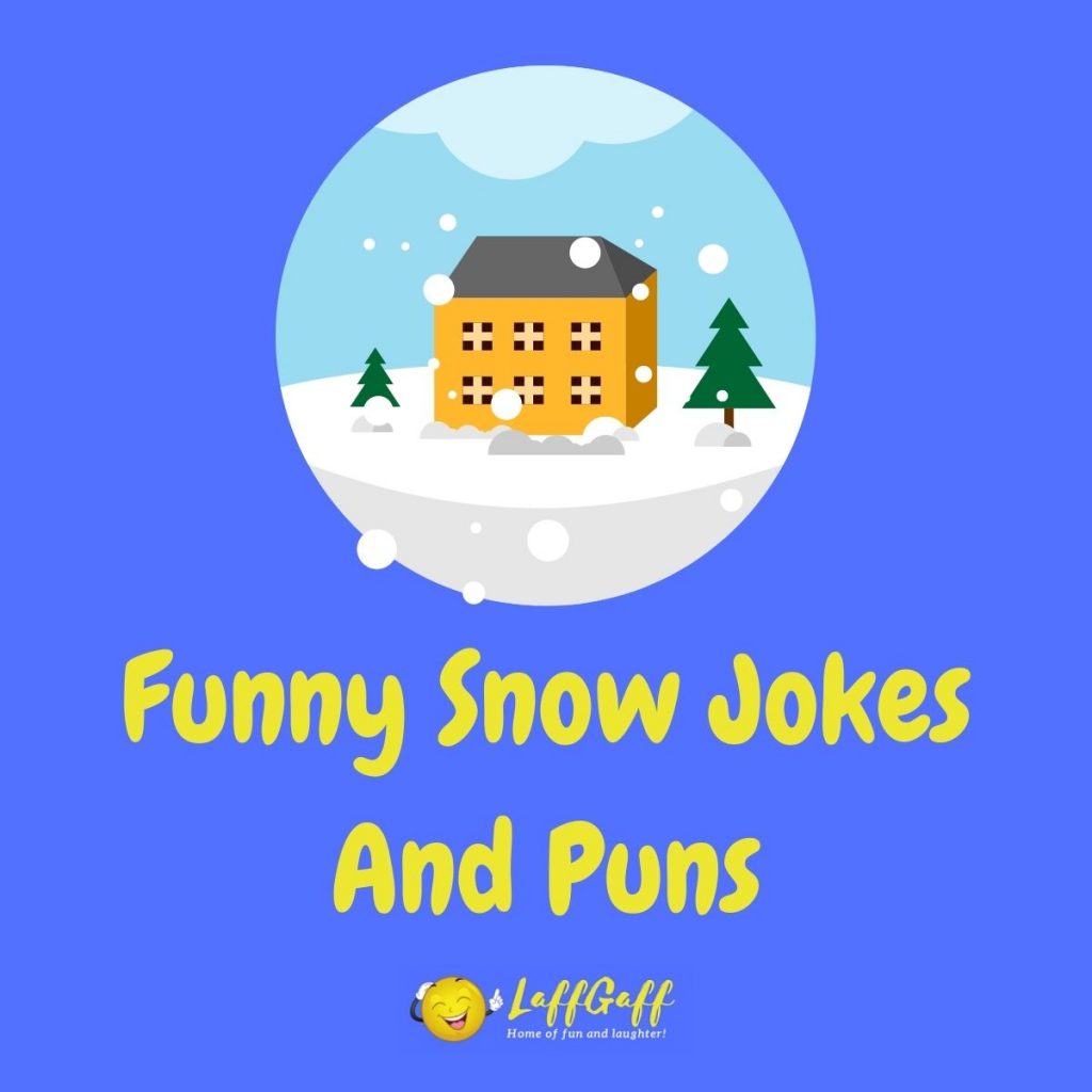 Featured image for a page of funny snow jokes and puns.