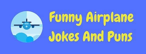 Header image for a page of funny airplane jokes and puns.