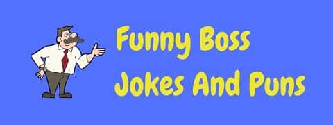 Header image for a page of funny boss jokes and puns.