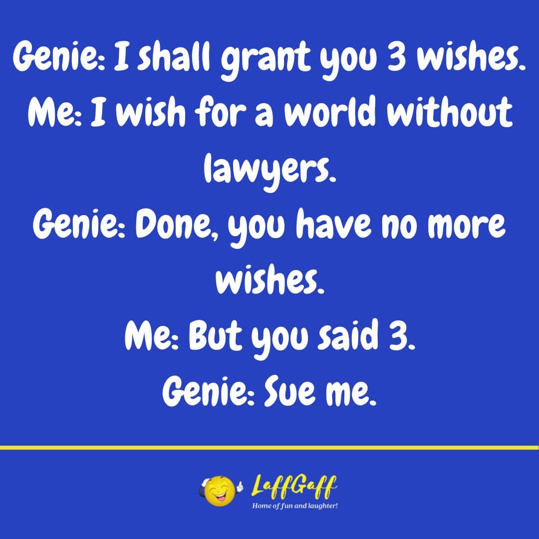 No lawyers joke from LaffGaff.