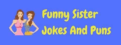 Header image for a page of funny sister jokes and puns.