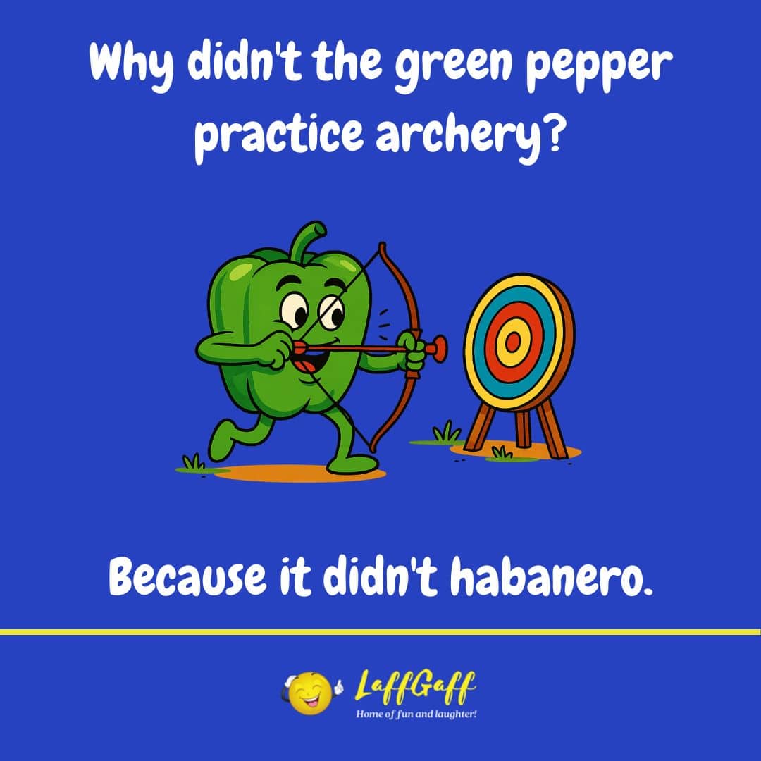 Archery practice joke from LaffGaff.