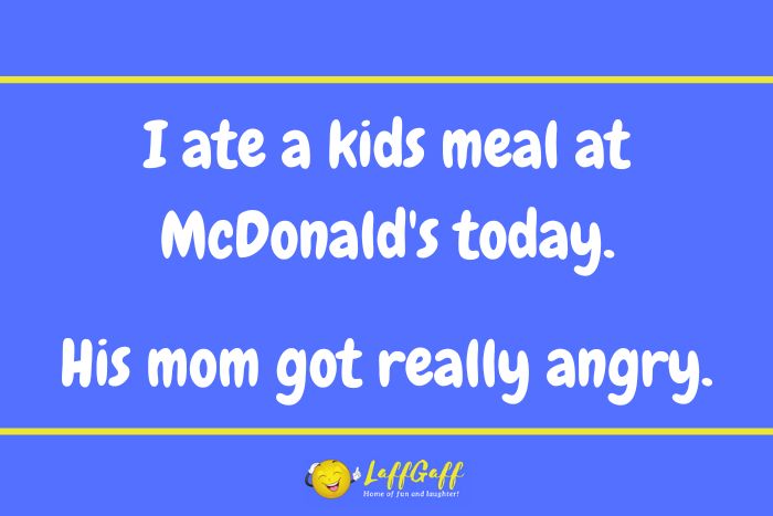 McDonald's meal joke from LaffGaff.