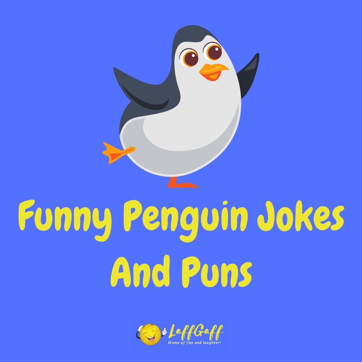 Featured image for a page of funny penguin jokes and puns.