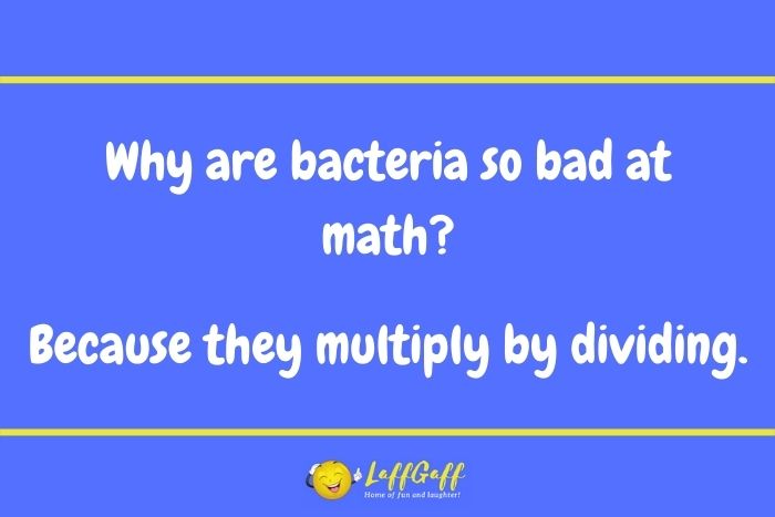 Bacteria math joke from LaffGaff.
