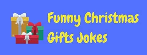 Header image for a page of funny Christmas gifts jokes.