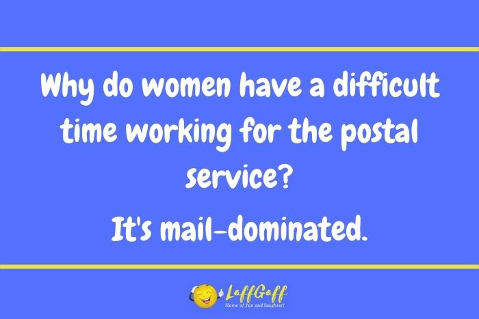 Postal service joke from LaffGaff.