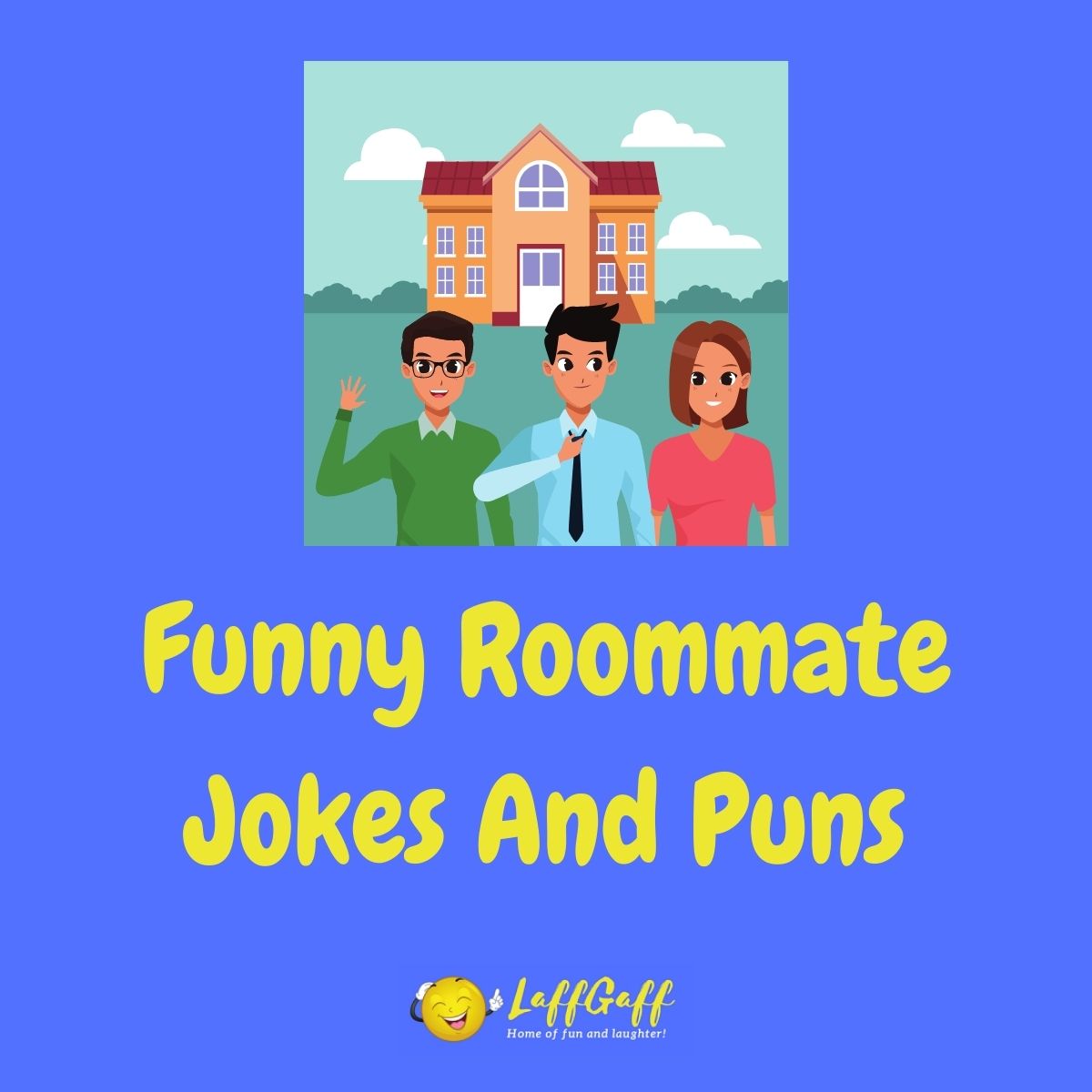 Featured image for a page of funny roommate jokes and puns.