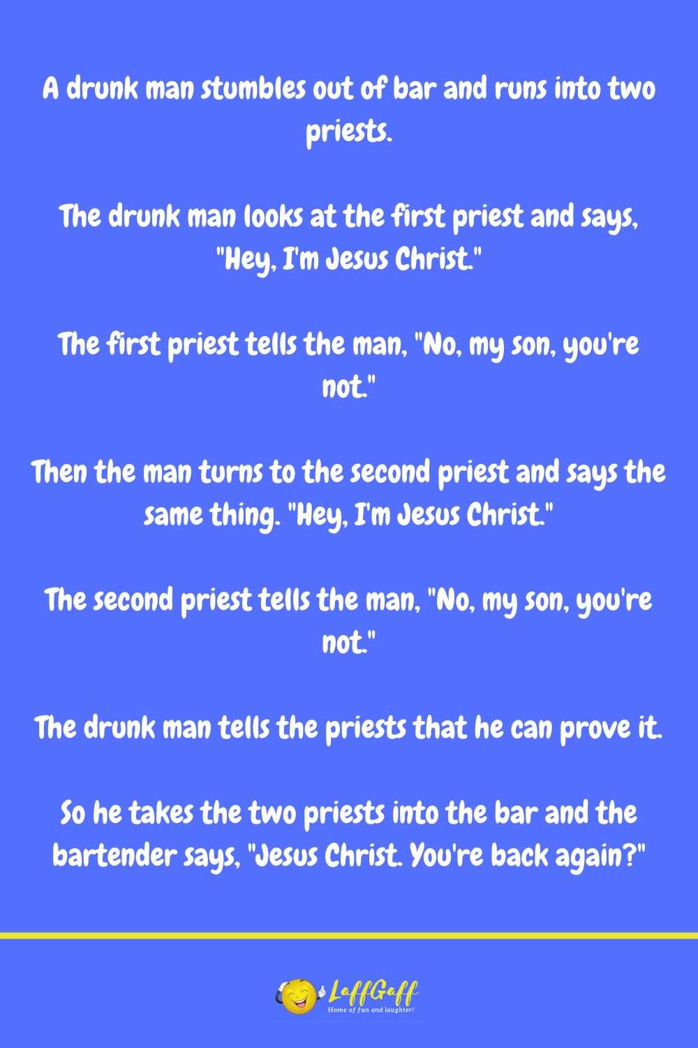Two priests joke from LaffGaff.