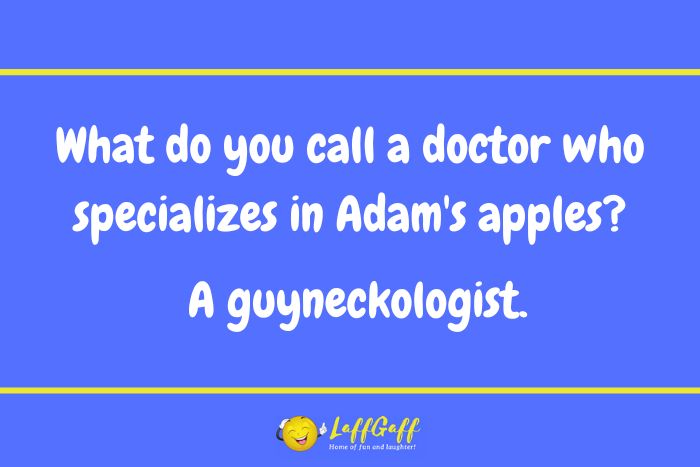 Adam's apples joke from LaffGaff.