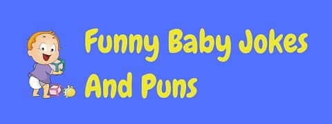 Header image for a page of funny baby jokes and puns.