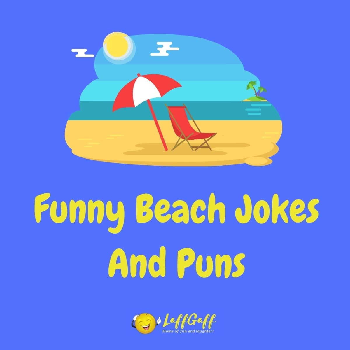 Featured image for a page of funny beach jokes and puns.