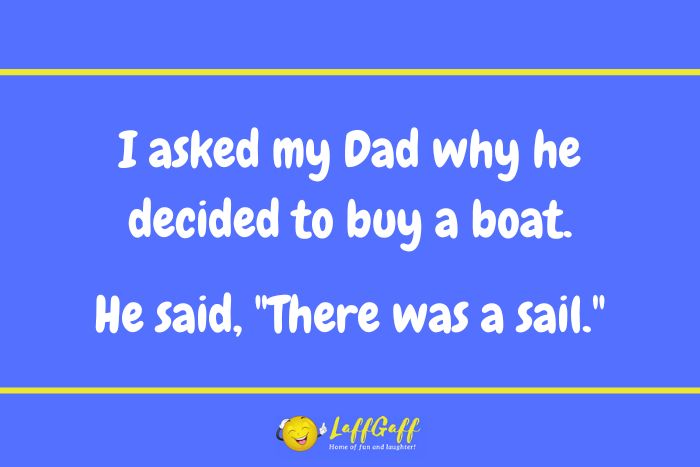 Boat purchase joke from LaffGaff.