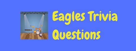 Header image for a page of Eagles trivia questions and answers.