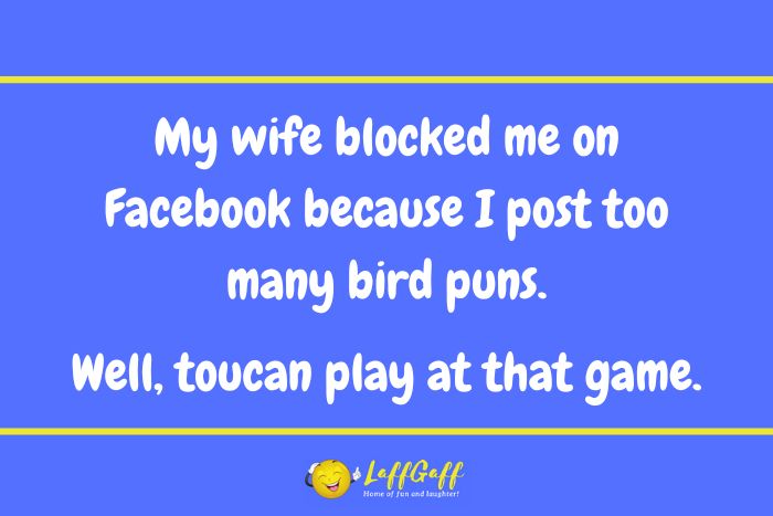 Facebook blocked joke from LaffGaff.