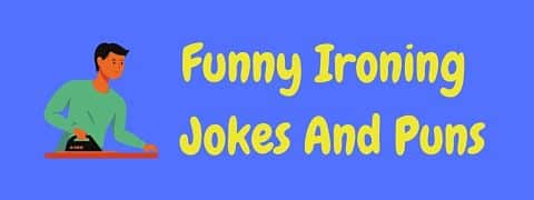 Header image for a page of funny ironing jokes and puns.