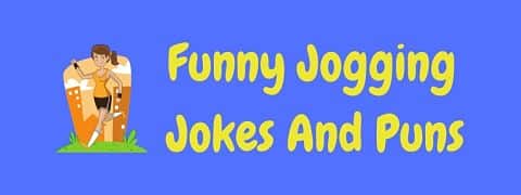 Header image for a page of funny jogging jokes and puns.