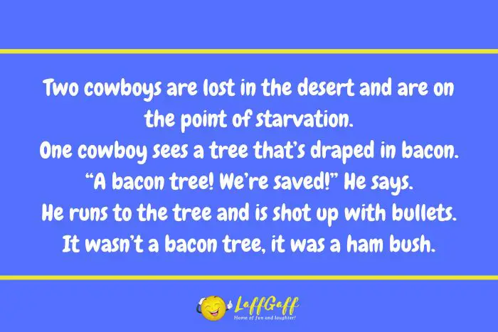 Bacon tree joke from LaffGaff.