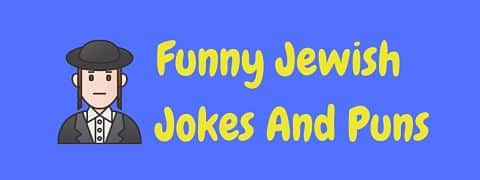 Header image for a page of funny Jewish jokes and puns.