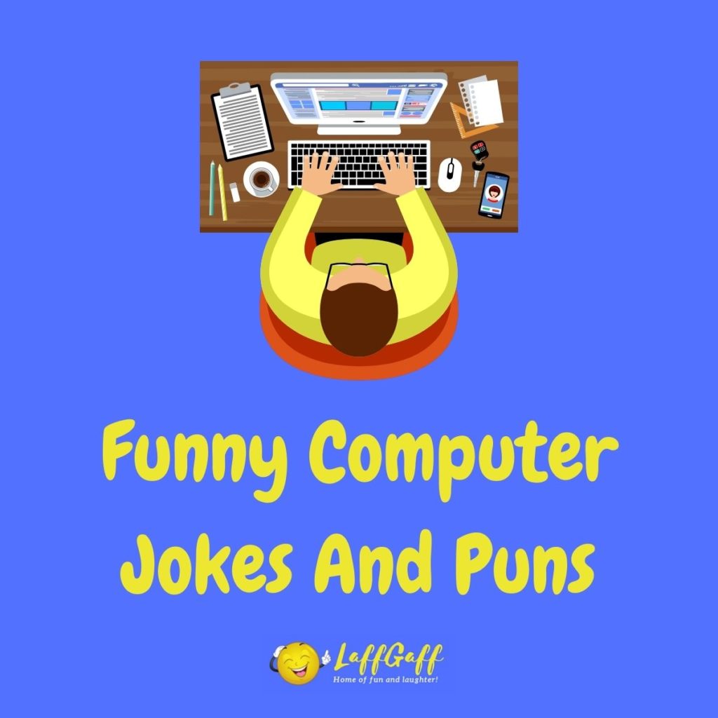 Featured image for a page of funny computer jokes and puns.