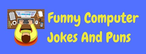 Header image for a page of funny computer jokes and puns.