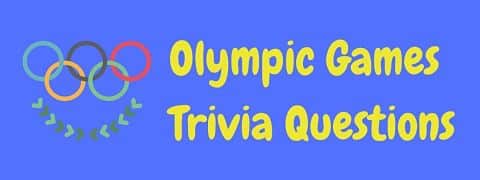 Header image for a page of Olympic Games trivia questions.