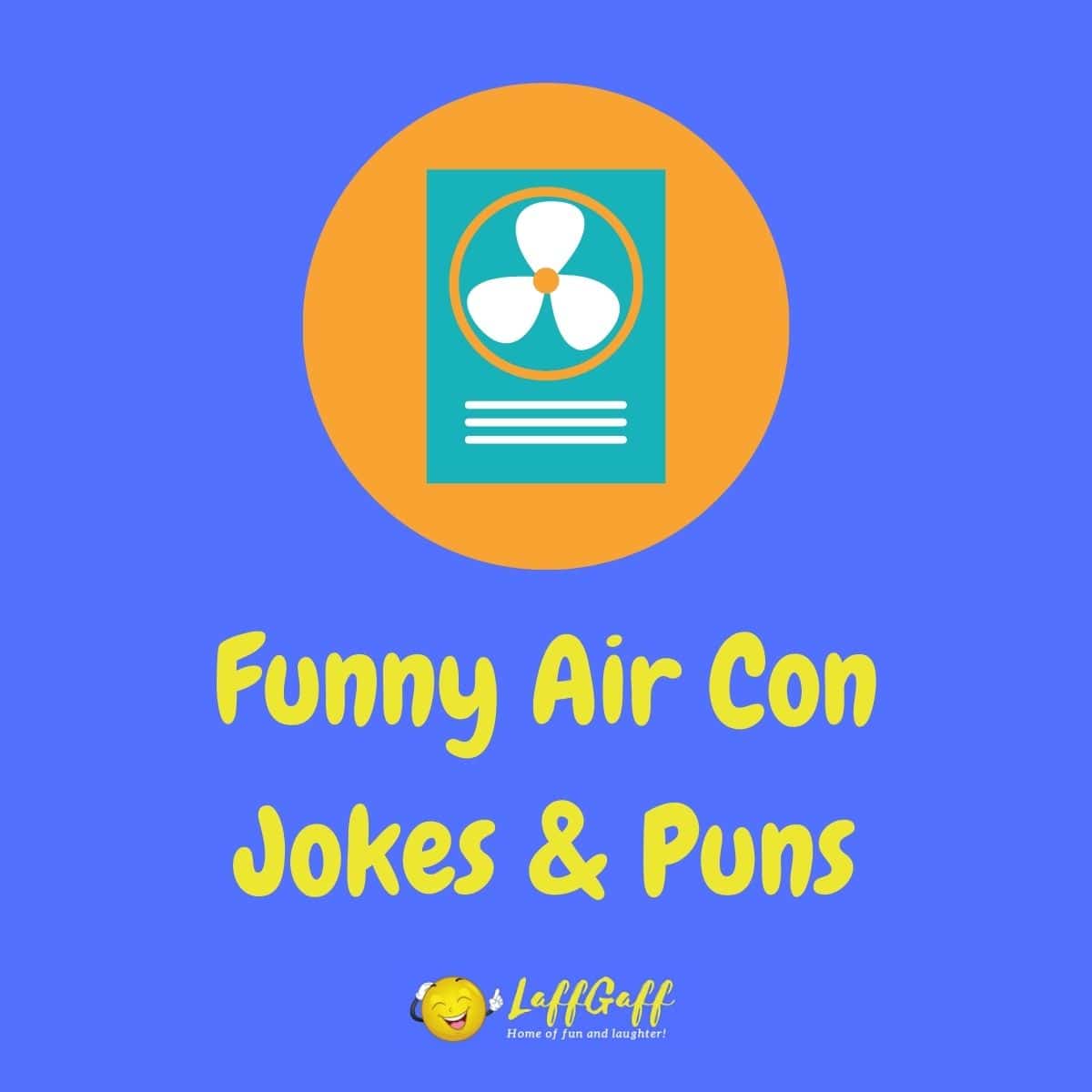 Featured image for a page of funny air conditioning jokes and puns.