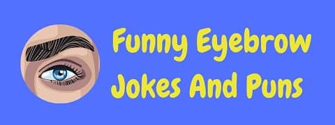 Header image for a page of funny eyebrow jokes and puns.