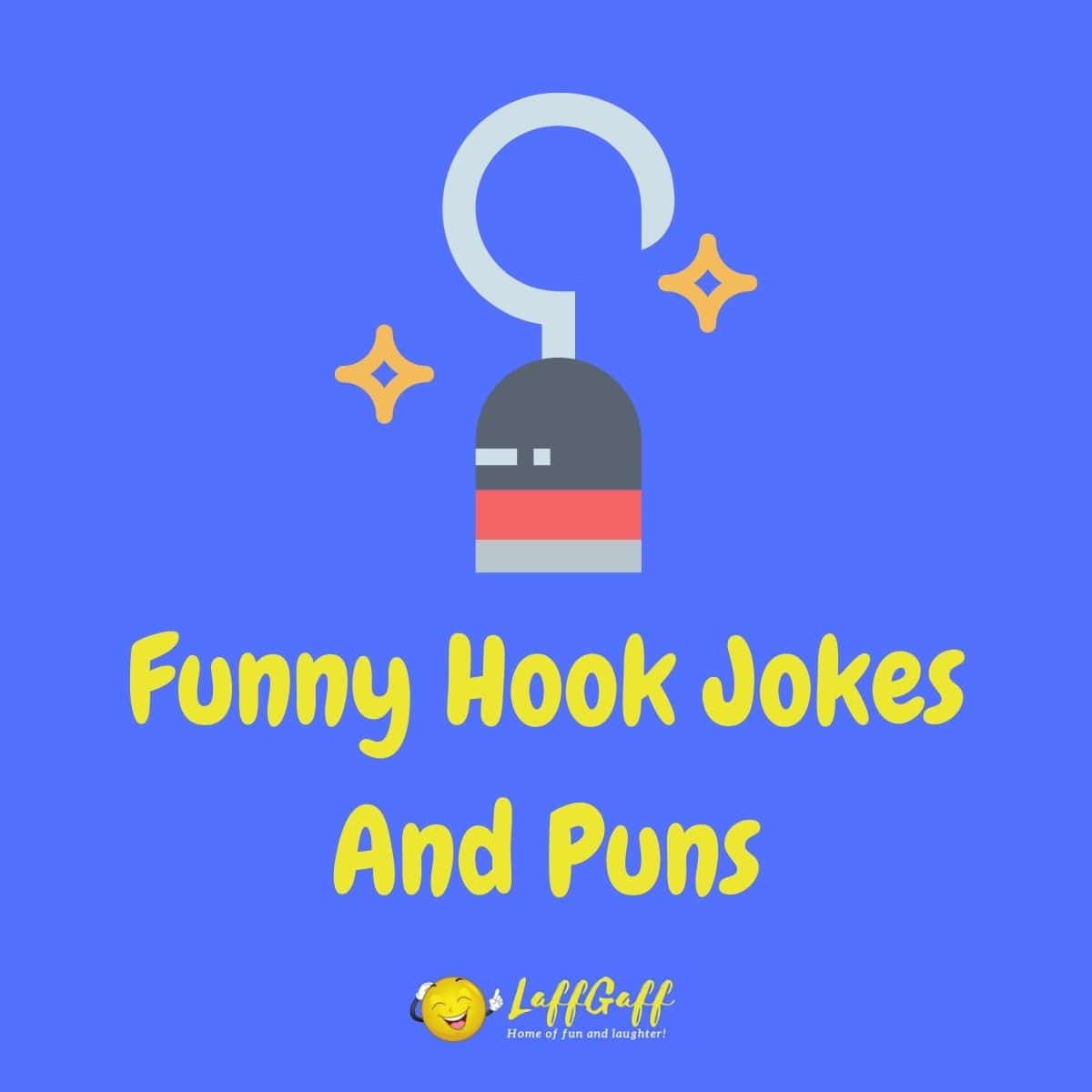 Featured image for a page of funny hook jokes and puns.