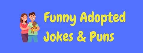 Header image for a page of funny adopted jokes and puns.