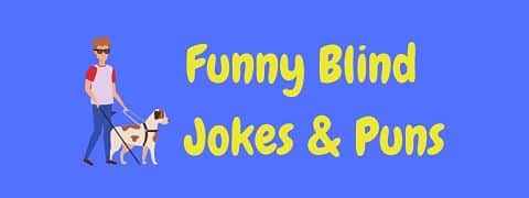 Header image for a page of funny blind jokes and puns.