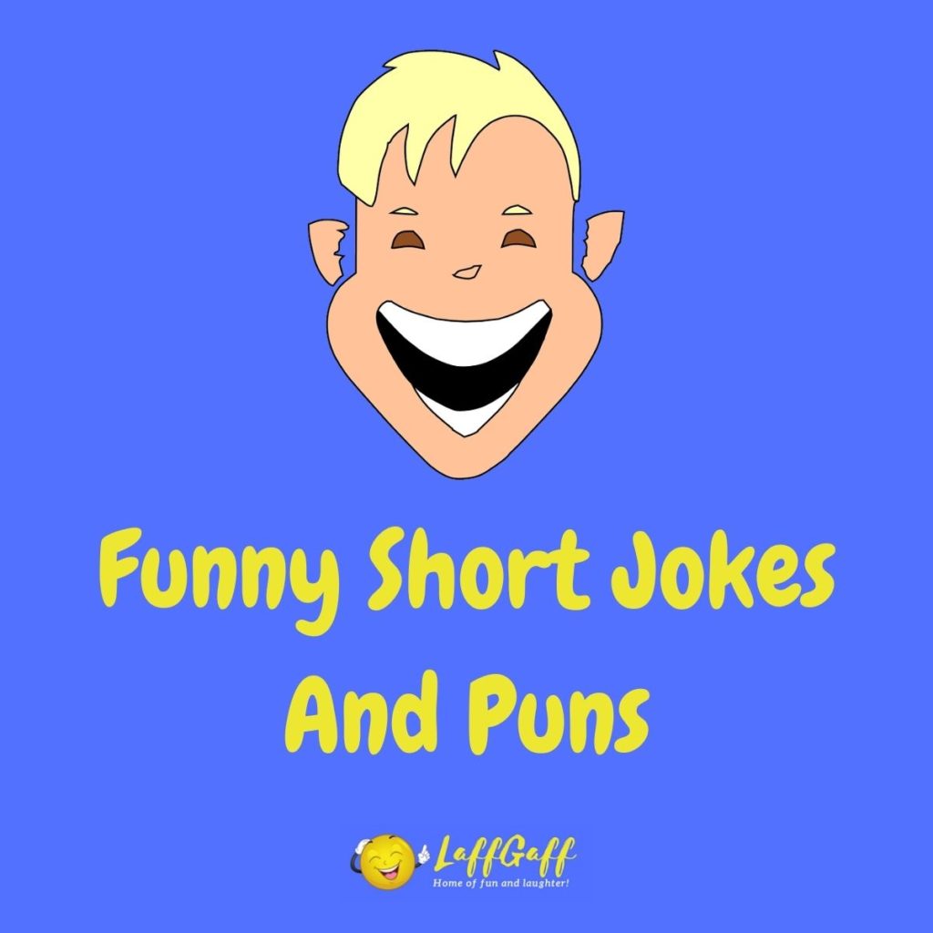 Featured image for a page of really funny short jokes and puns.