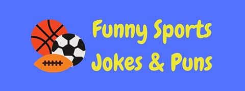 Header image for a page of funny sports jokes and puns..