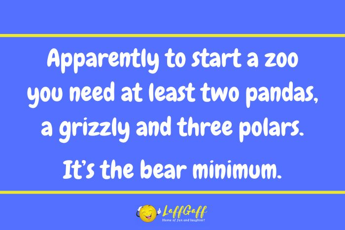 Zoo requirements joke from LaffGaff.