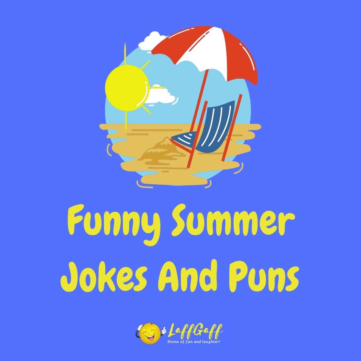 Featured image for a page of funny summer jokes and puns.