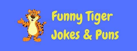 Header image for a page of funny tiger jokes and puns..