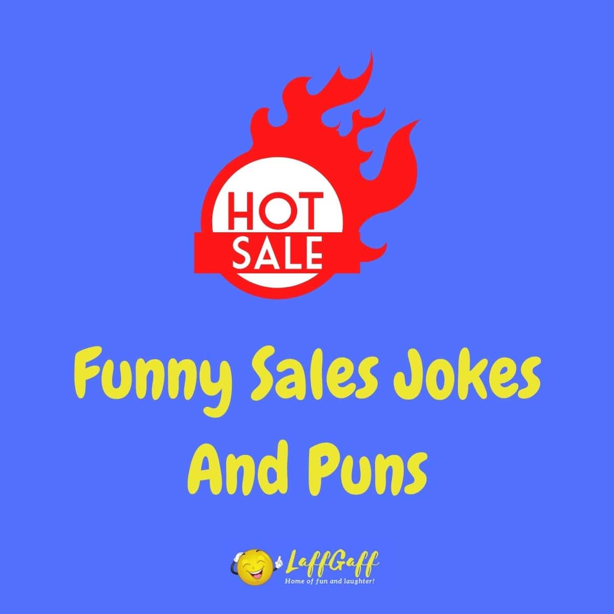 Featured image for a page of funny sales jokes and puns.