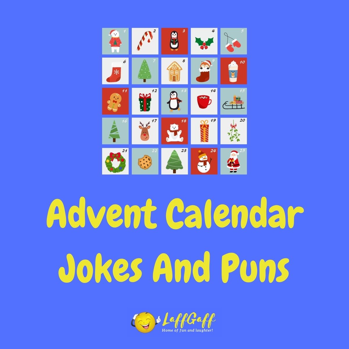 Featured image for a page of funny advent calendar jokes and puns.