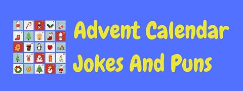 Header image for a page of funny advent calendar jokes and puns.