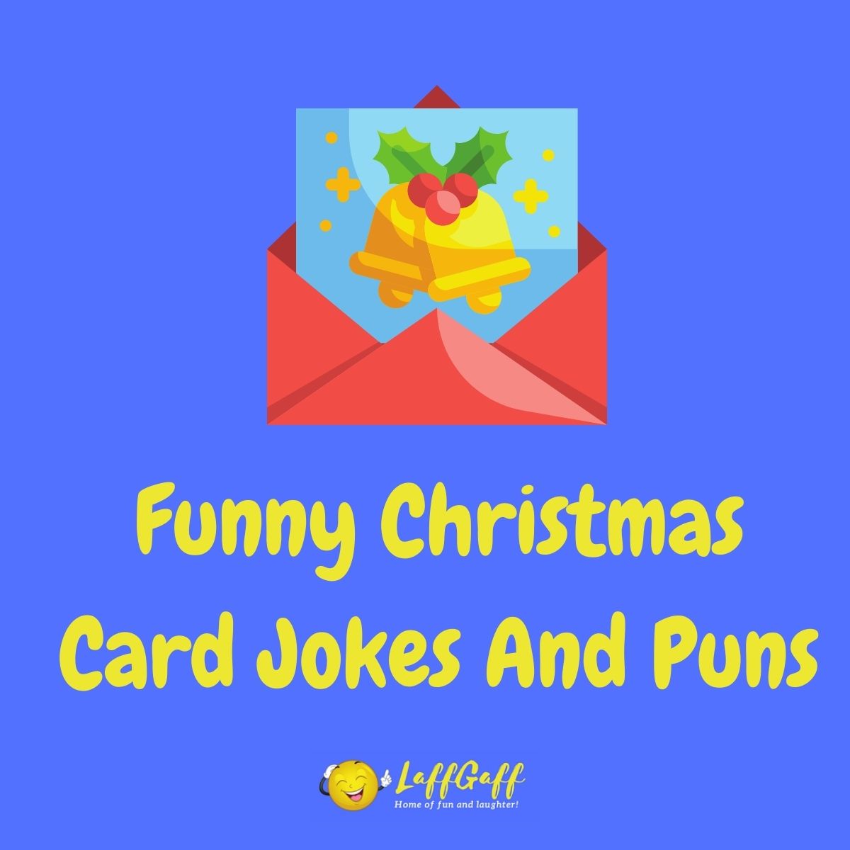 Featured image for a page of funny Christmas card jokes and puns.