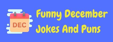 Header image for a page of funny December jokes and puns.