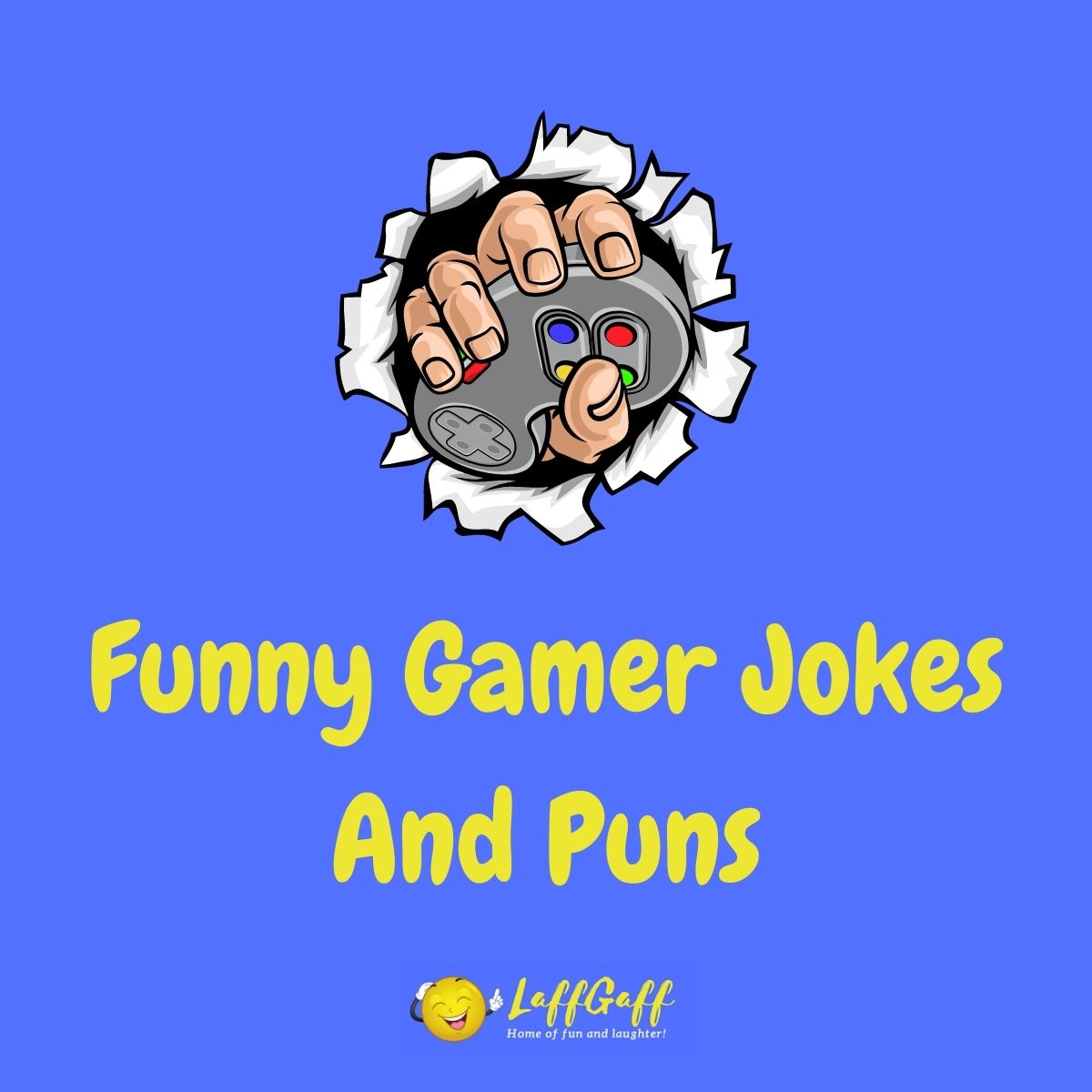 Featured image for a page of funny gamer jokes and puns.