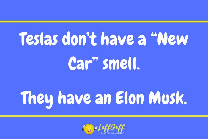 New Tesla joke from LaffGaff.